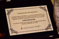 Câmara e ARP prestam homenagem a Jair Bonow