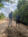 Demanda de Jone Soares para requalificação de ponte na Sanga Funda é atendida Demanda de Jone Soares para requalificação de ponte na Sanga Funda é atendida