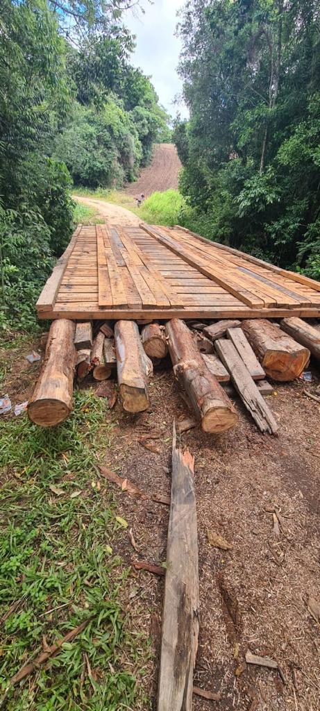 Ponte da estrada do Touro Mocho recebe melhorias