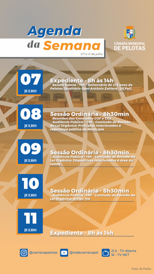 Agenda Legislativa: 07/07 - 11/07