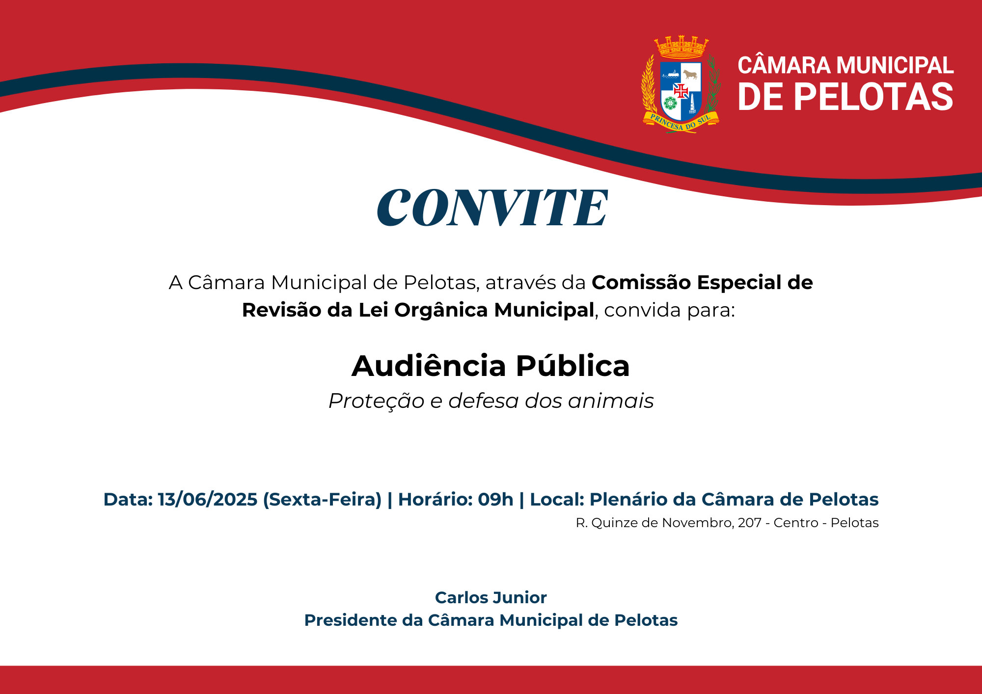 13/06 09h00 - AP Lei Orgânica