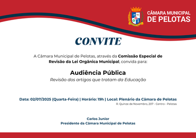 02/07 19:00 - AP Lei Orgânica