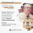 Sessão Solene homenageará centenário de Mozart Victor Russomano