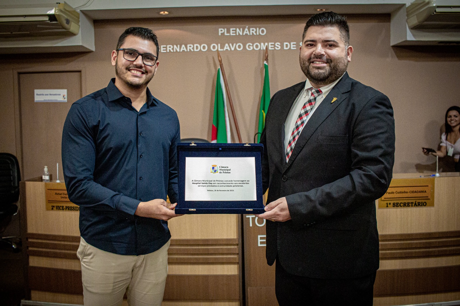 Vereador Jone Soares reconhece atuação do Saints Day Hospital em Pelotas