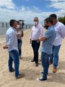 Vereadores fiscalizam limpeza na orla da Lagoa